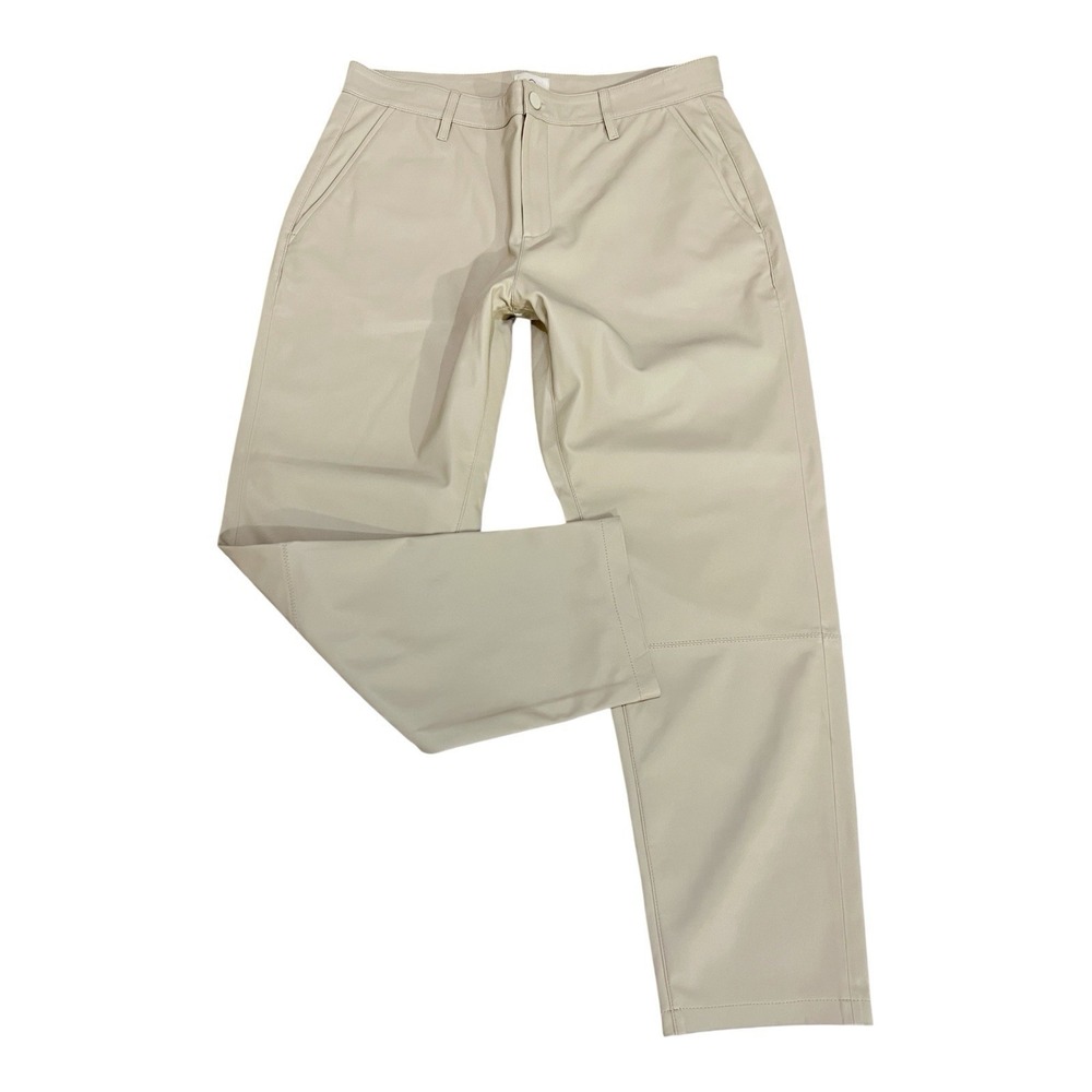 $328 Adriano Goldschmied Caden Tailored Trouser Vegan Leather Pant Womens 30